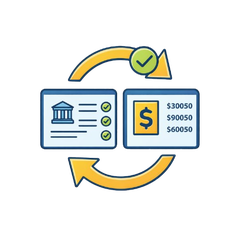 Ícone de Conciliação Bancária Terceirizada